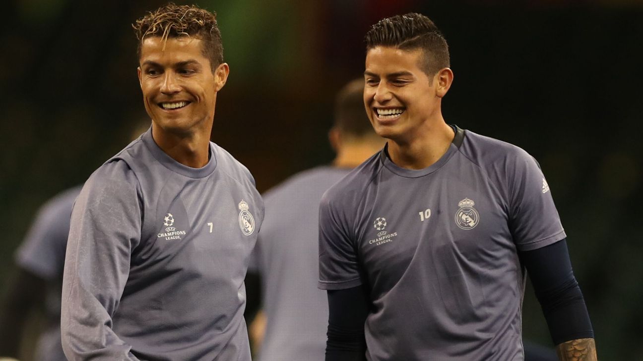 Amizade entre James e Cristiano Ronaldo provoca polêmica
