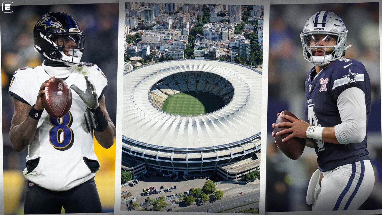 NFL: Dallas Cowboys e Baltimore Ravens se preparam para o Maracanã