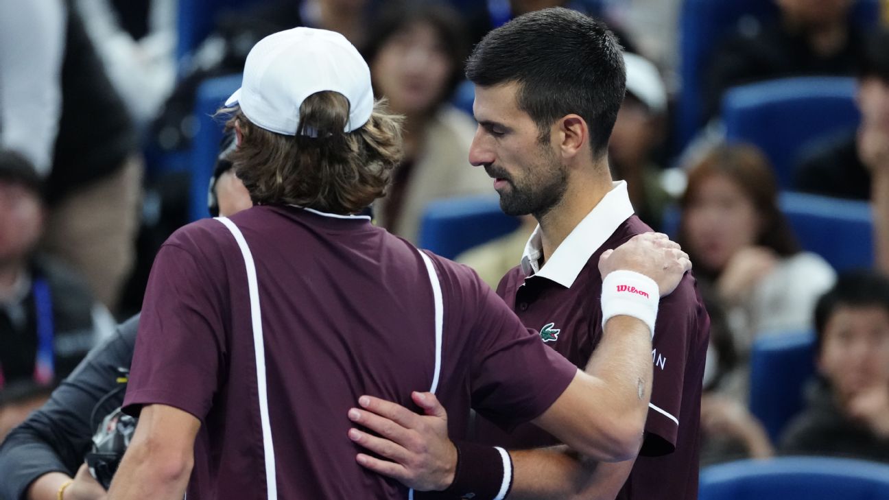 Djokovic conquista ATP de Pequim após abandono de De Minaur