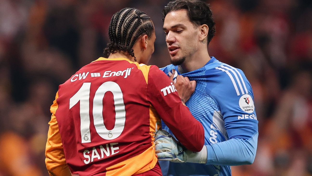 Leroy Sane, do Galatasaray, e Ederson, do Fenerbahce